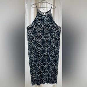 George Elegant Black and White Maxi Dress